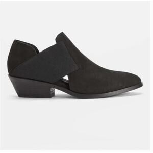 Eileen Fisher Perry Tumbled Nubuck Booties 6 Ankle Booties Black Chelsea